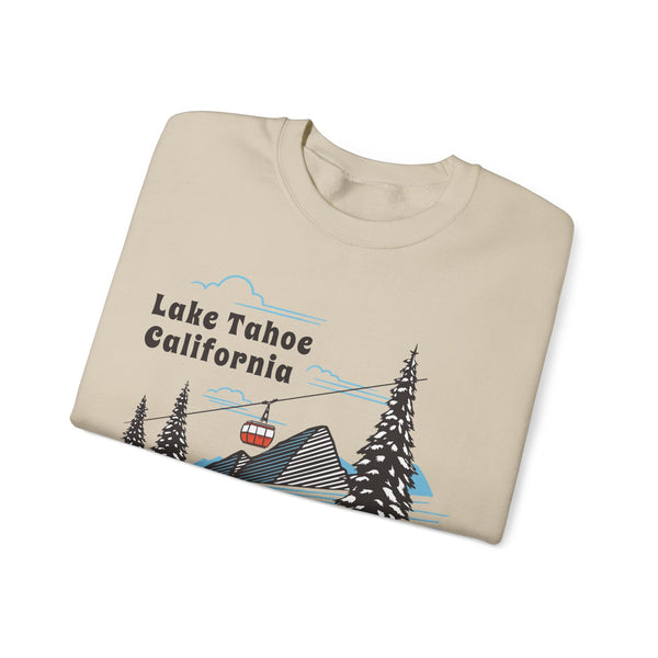 Lake Tahoe, California Sweatshirt - Unisex Retro Ski Mountain Gondola Lake Tahoe Sweatshirt