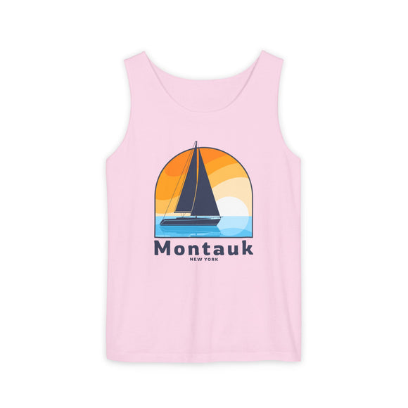 Montauk, New York Sailboat Tank Top | Comfort Colors 100% Cotton