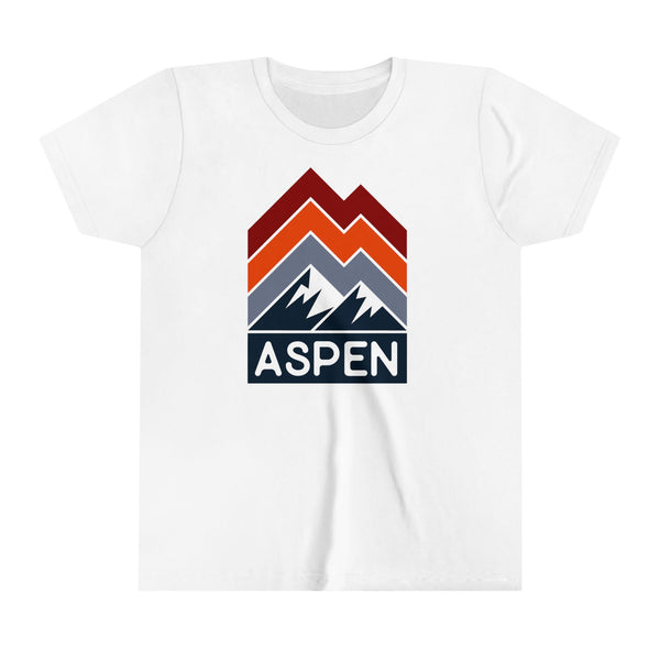 Aspen, Colorado Youth Shirt - Retro Mountain Aspen Kid's T-Shirt