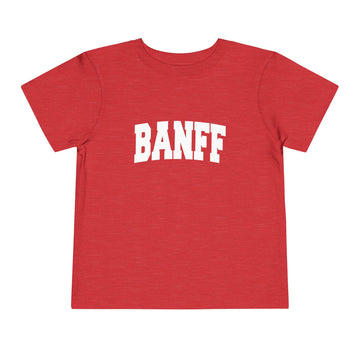 Buy heather-red Banff, Canada Toddler Graphic Tee - Kids Banff Vacation T-Shirt