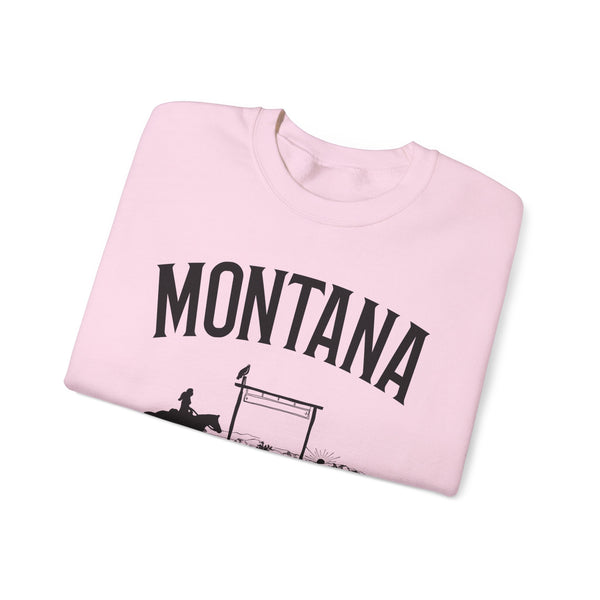 Montana Sweatshirt - Mountain Cowgirl Graphic Crewneck
