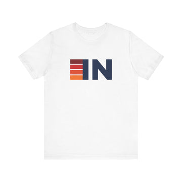 Buy white Indiana Retro Stripes T-Shirt | Indiana State Tee