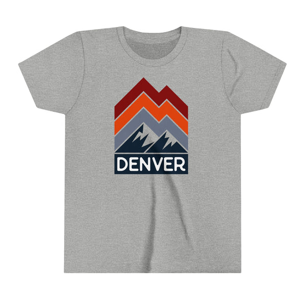 Denver, Colorado Youth Shirt - Retro Mountain Denver Kid's T-Shirt