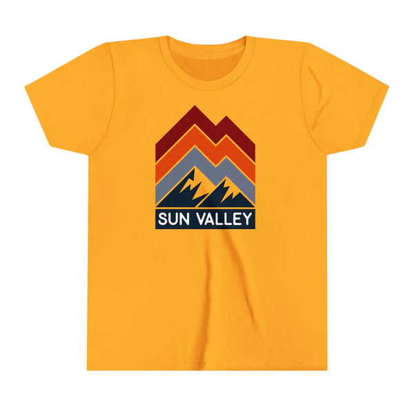 Sun Valley, Idaho Youth Shirt - Retro Mountain Sun Valley Kid's T-Shirt