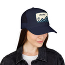Alaska Retro Mountain Foam Trucker Hat — Vintage Snowflake-8