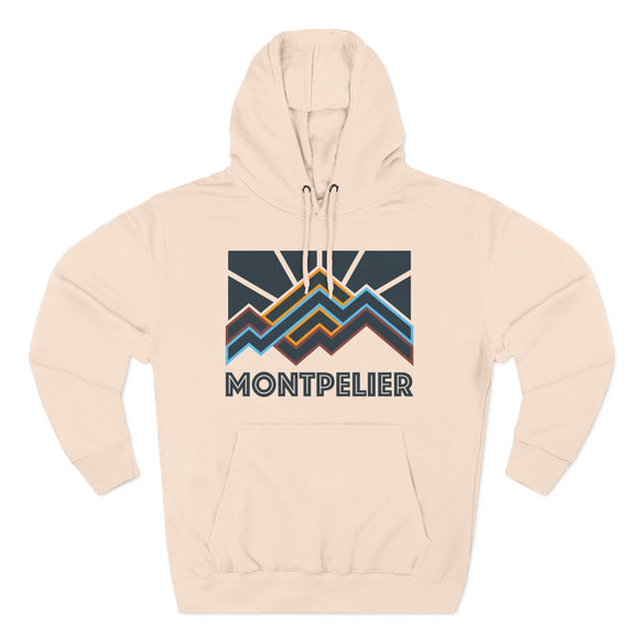 Montpelier, Vermont Hoodie - Retro Mountain Unisex Sweatshirt