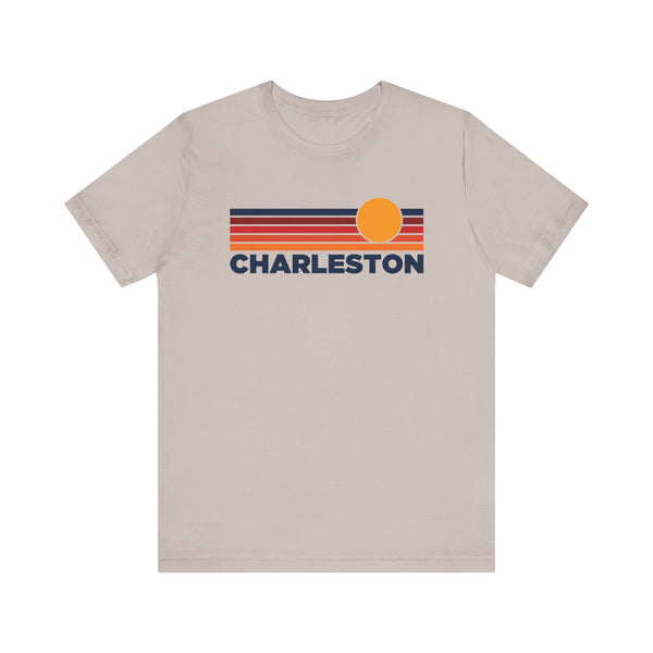 Charleston, South Carolina T-Shirt Retro Sun Ombre Unisex Tee, Vintage South Carolina Tee, Mountain Sun Charleston Tee, Souvenir Shirt