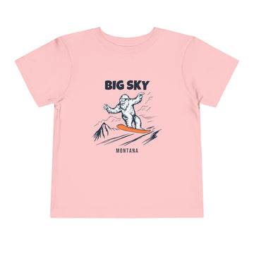 Buy pink Big Sky, Montana Yeti Snowboard Toddler Tee