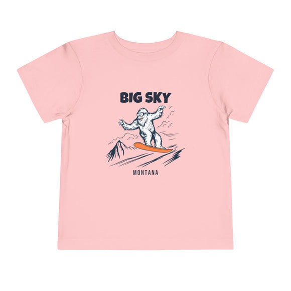 Big Sky, Montana Yeti Snowboard Toddler Tee