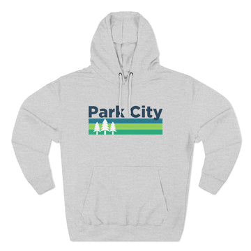 Premium Park City, Utah Hoodie - Retro Unisex Park City Sweatshirt - Stripe Wordmark