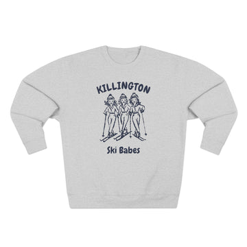 Buy heather-grey Premium Killington, Vermont Ski Babes Sweatshirt
