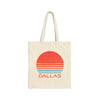 Dallas, Texas Retro 80s Cotton Canvas Dallas Tote Bag