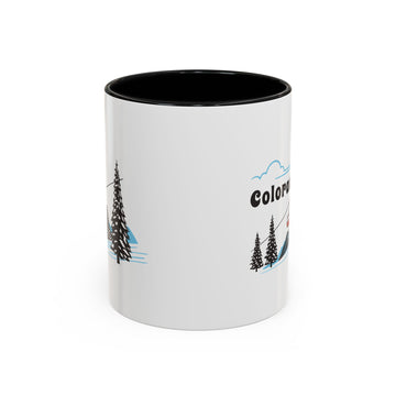 Buy black Colorado Retro Snow Skiing Mountain 11 oz Mug, Ski Lodge Decor Coffee Cup, Mountain Gondola Lover Gift, Retro Skiing Mug