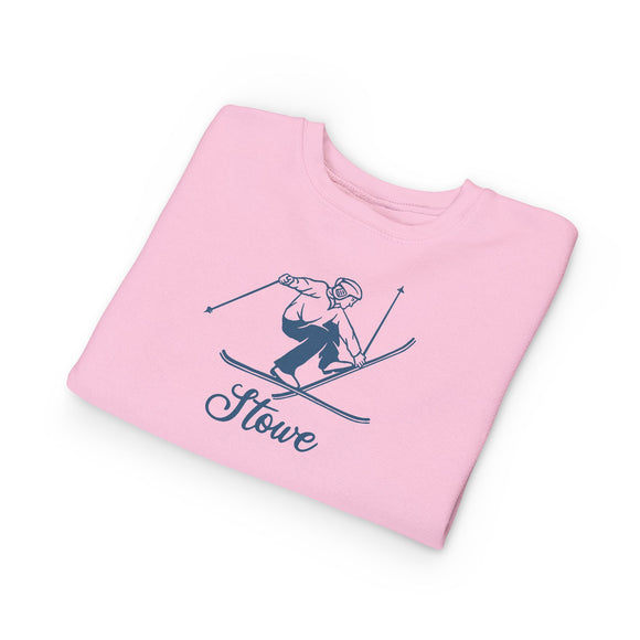 Stowe, Vermont Toddler Sweatshirt - Vintage Ski Stowe Toddler Crewneck Sweatshirt