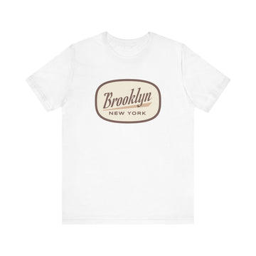 Buy white Brooklyn, New York T-Shirt - Retro Unisex Brooklyn Shirt - Oval Badge