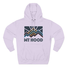 Buy lilac Mt Hood, Oregon Hoodie - Retro Mountain Unisex Sweatshirt