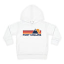 Fort Collins, Colorado Toddler Hoodie - Unisex Mountain Fort Collins Pullover Sweatshirt, Kids Hooded Jumper, Colorado Souvenir-1