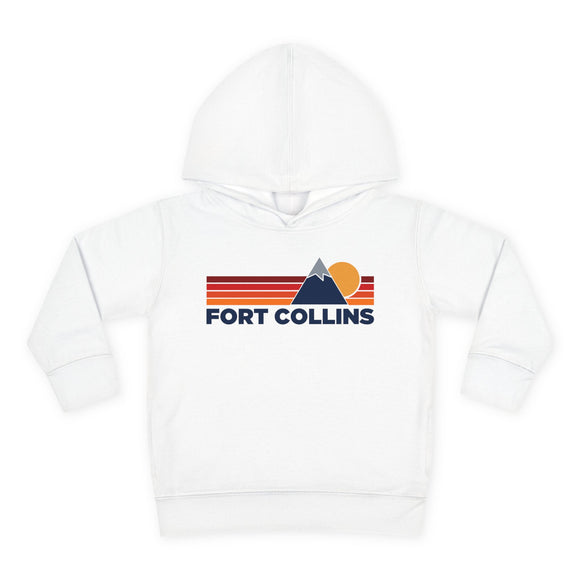 Fort Collins, Colorado Toddler Hoodie - Unisex Mountain Fort Collins Pullover Sweatshirt, Kids Hooded Jumper, Colorado Souvenir