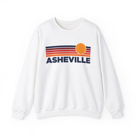 Asheville, North Carolina Sweatshirt Retro Sun Unisex - Asheville Vintage Inspired Warm Pullover Jumper