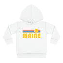 Maine Toddler Hoodie - Retro Sunrise Unisex Maine Toddler Sweatshirt-5