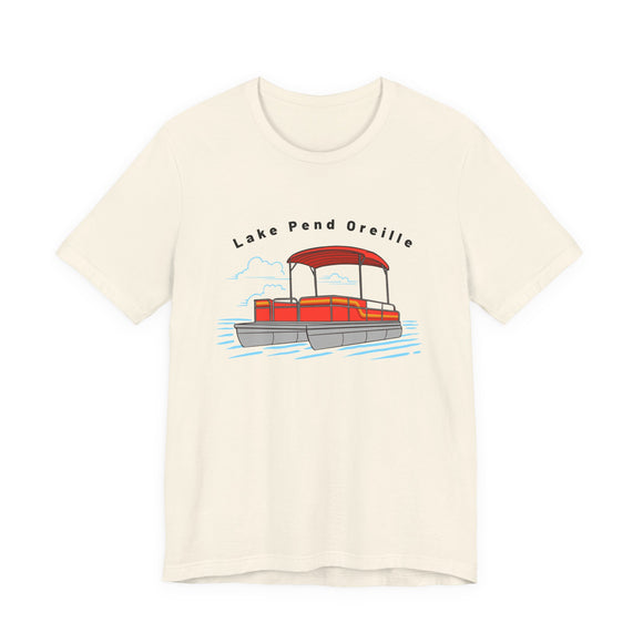 Lake Pend Oreille, Idaho T Shirt - Pontoon Boat Tee