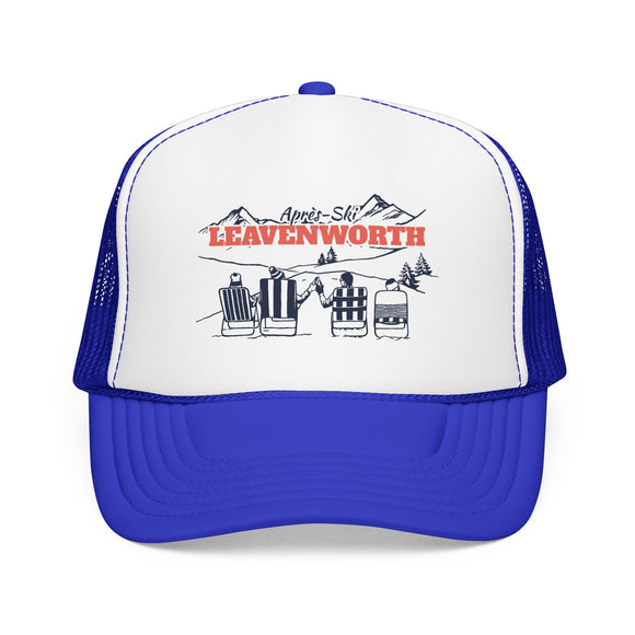 Leavenworth, Washington Après-ski Trucker Hat — Foam Mesh Cap