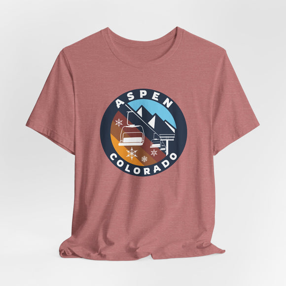 Aspen, Colorado T Shirt - Retro Ski Lift Tee