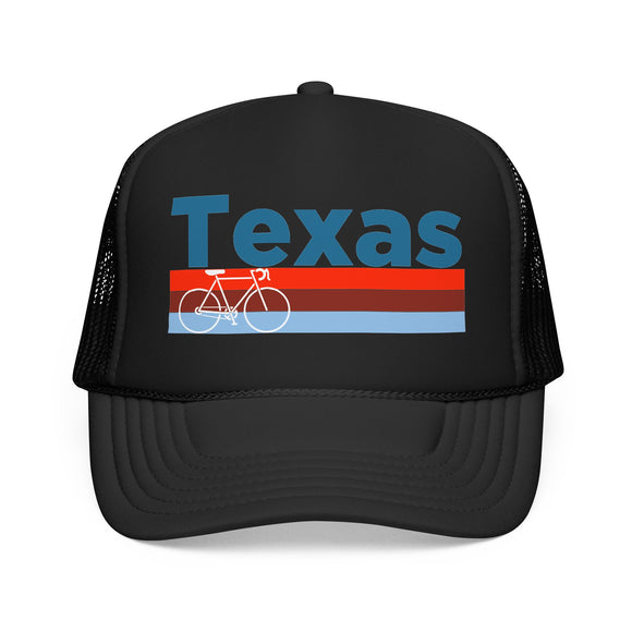 Texas Trucker Hat - Foam Texas Bike Cap