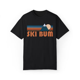 Buy black Ski Bum Graphic Tee, Comfort Colors Retro Unisex T shirt, Mountain Adventure Shirt