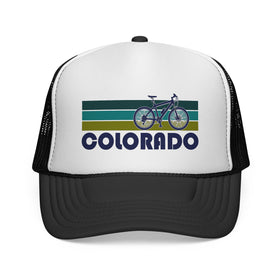 Colorado Retro Bike Trucker Hat - Vintage Style Colorado Cap