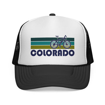 Colorado Retro Bike Trucker Hat - Vintage Style Colorado Cap