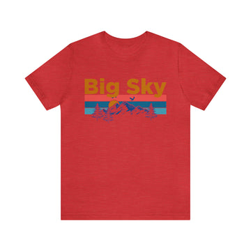 Big Sky, Montana Shirt - Mountain Sunset Unisex Big Sky T-Shirt