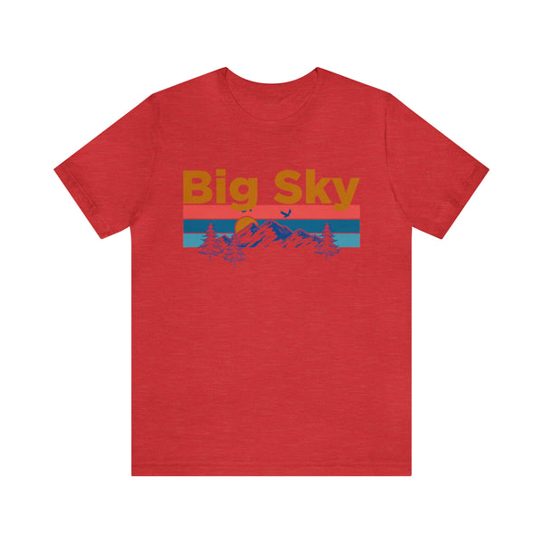Big Sky, Montana Shirt - Mountain Sunset Unisex Big Sky T-Shirt