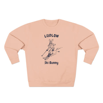 Premium Ludlow, Vermont Ski Bunny Sweatshirt