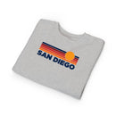 San Diego, California Toddler Sweatshirt - Retro Sun San Diego Toddler Crewneck Sweatshirt-9