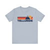 Retro Telluride, Colorado T-shirt, Mountain Tee, Vintage Telluride Unisex Jersey Shirt, Outdoor Hiking Apparel