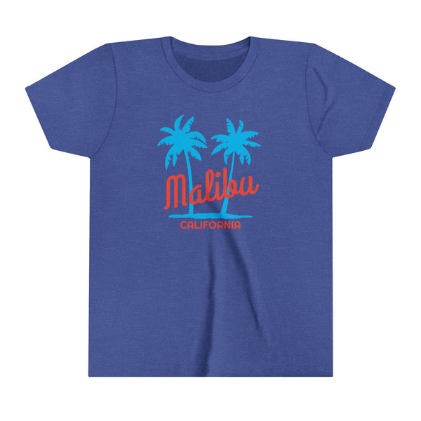 Malibu, California Youth Shirt - Retro Palm Tree Malibu Kid's T-Shirt