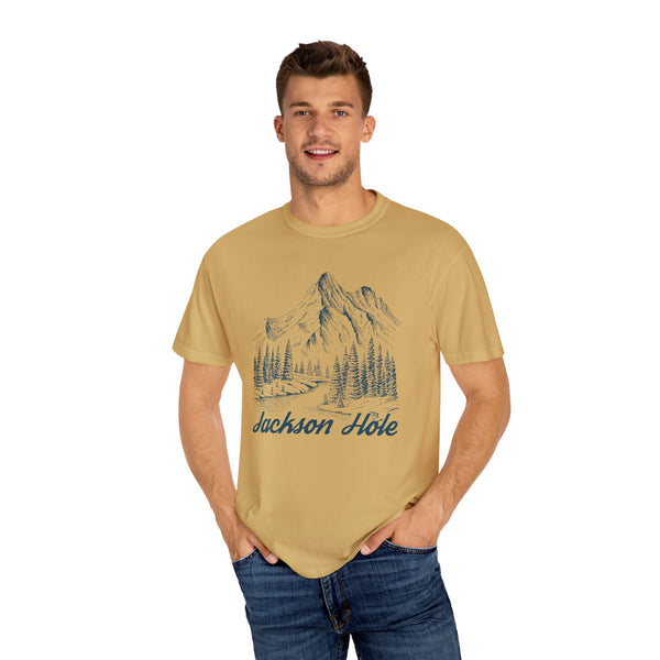 Jackson Hole, Wyoming Graphic Tee - Mountain Illustration Jackson Hole T Shirt