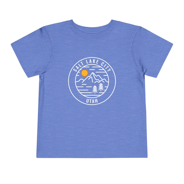 Salt Lake City, Utah Toddler T-Shirt - Retro Mountain Toddler Salt Lake City Shirt