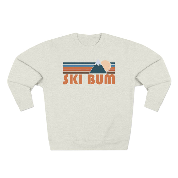 Premium Ski Bum Retro Mountain Graphic Sweatshirt