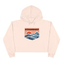 Women's Steamboat, Colorado Crop Hoodie - Premium Mountain Crop Sweatshirt-2