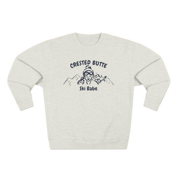 Premium Crested Butte, Colorado Ski Babe Sweatshirt