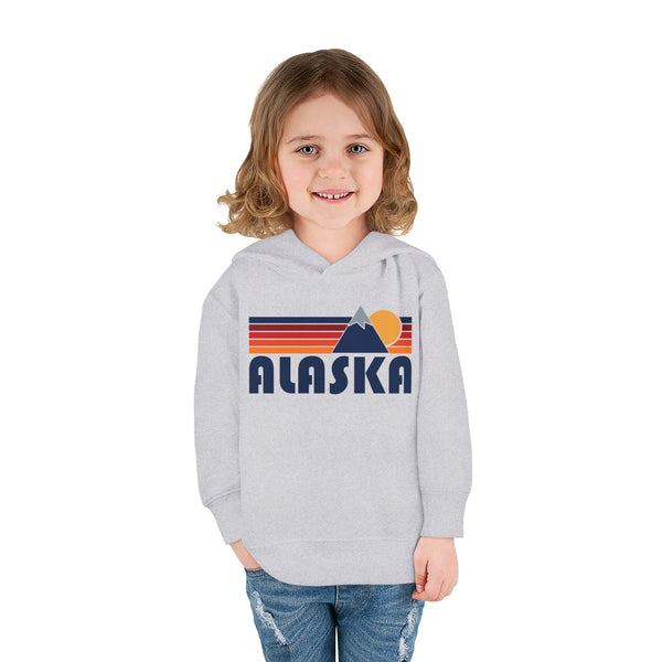 Alaska Toddler Hoodie - Unisex Mountain Pullover Sweatshirt, Kids Hooded Jumper, Alaska Souvenir