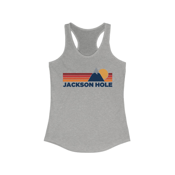 Jackson Hole, Wyoming Women's Racerback Tank Top - Mountain Lover Sleeveless Shirt, Women's Jackson Hole Hiking Tank