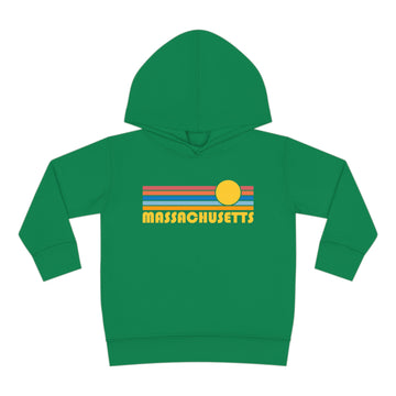 Buy kelly Massachusetts Toddler Hoodie - Retro Sunrise Unisex Massachusetts Toddler Sweatshirt