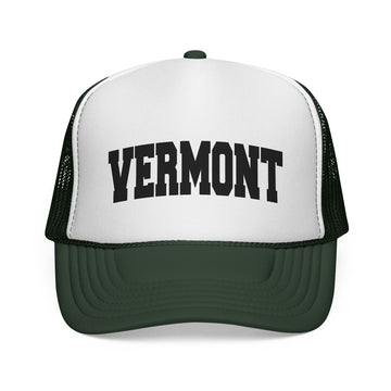 Buy dark-green Vermont Retro Collegiate Style Trucker Hat