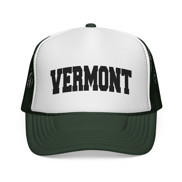 Vermont Retro Collegiate Style Trucker Hat