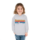 Bozeman Toddler Hoodie - Retro Mountain Sun Unisex Bozeman Toddler Sweatshirt-8