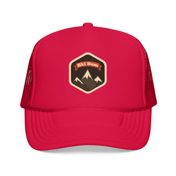 Kids Ski Bum Trucker Hat Foam Mountain - Youth Snapback Cap