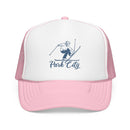 Kids Park City, Utah Snow Ski Trucker Hat - Youth Snapback on white background